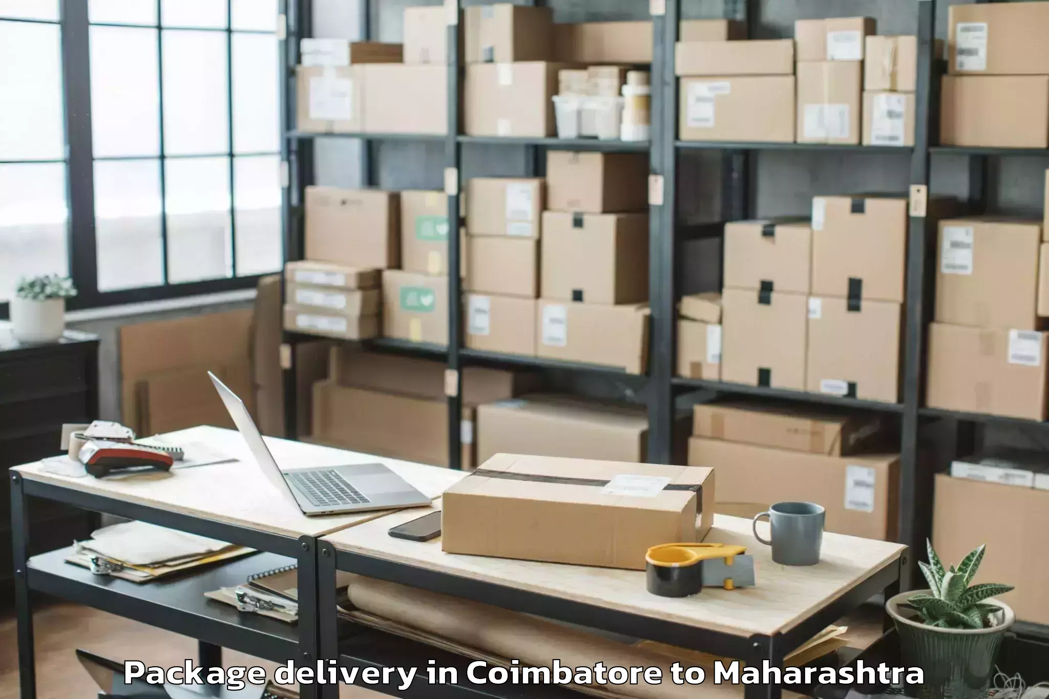 Reliable Coimbatore to Shegaon Package Delivery